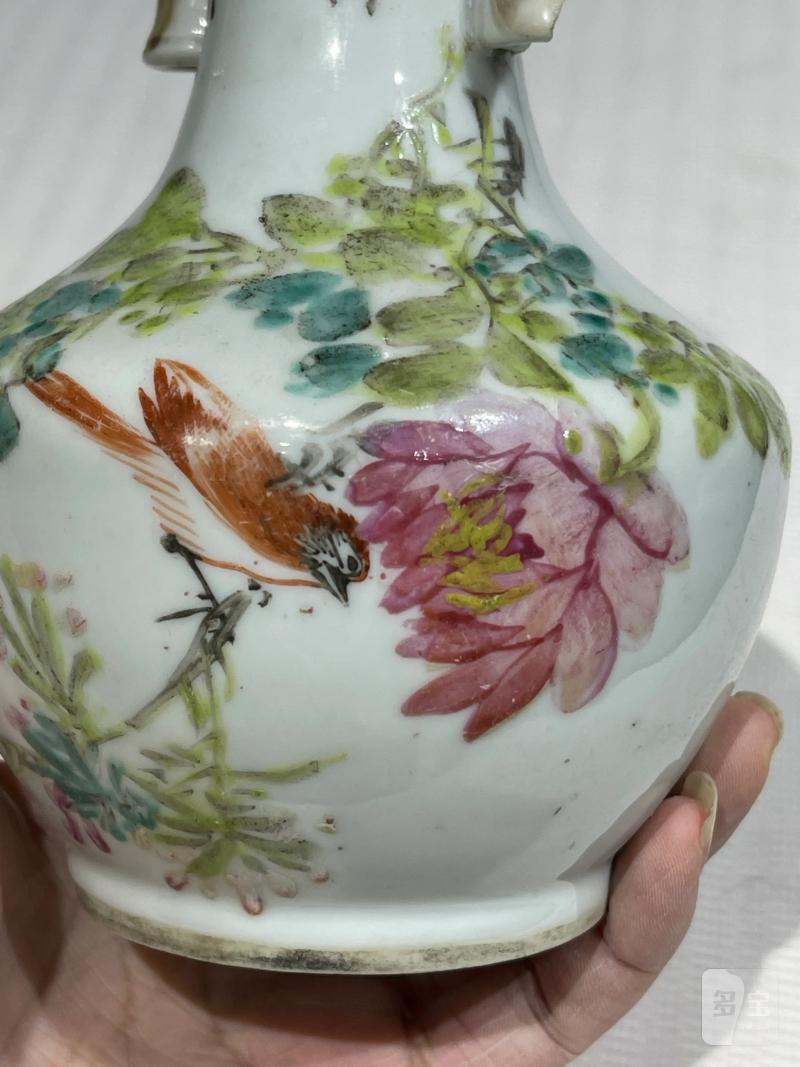 清代 粉彩花鸟纹瓶一组二十一件 - 图4